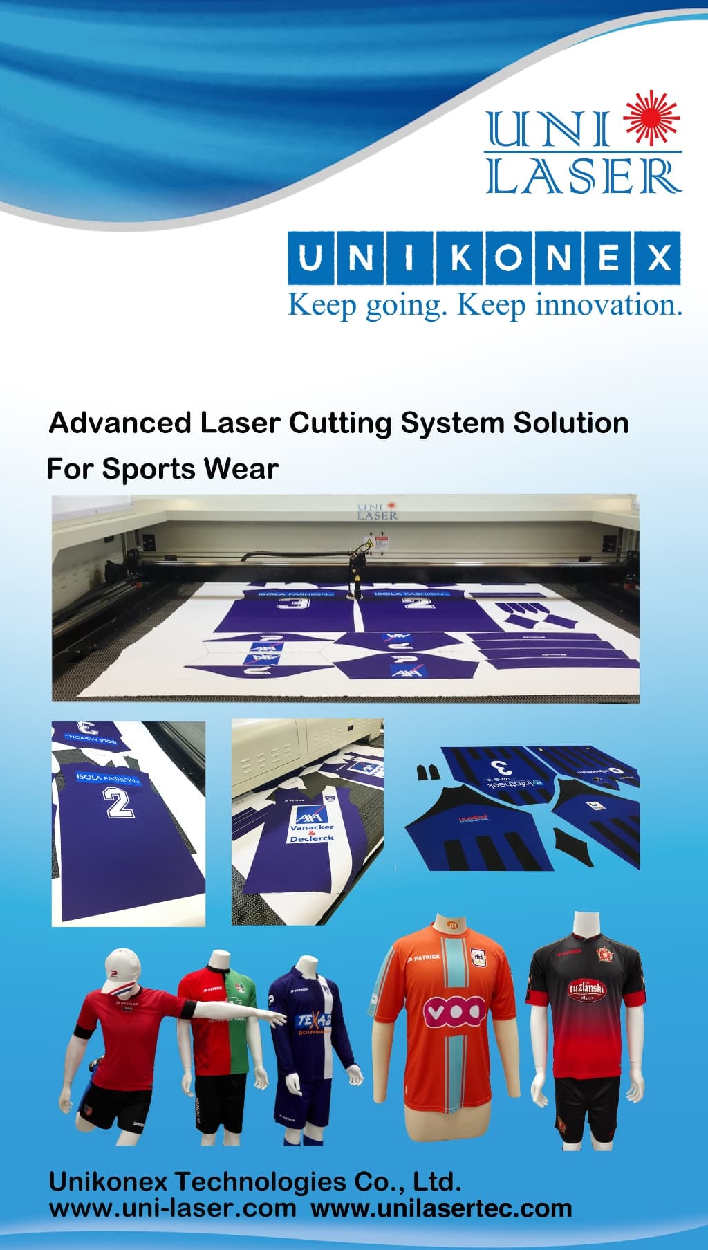 Customized Football Jerseys Laser Cutting Machine